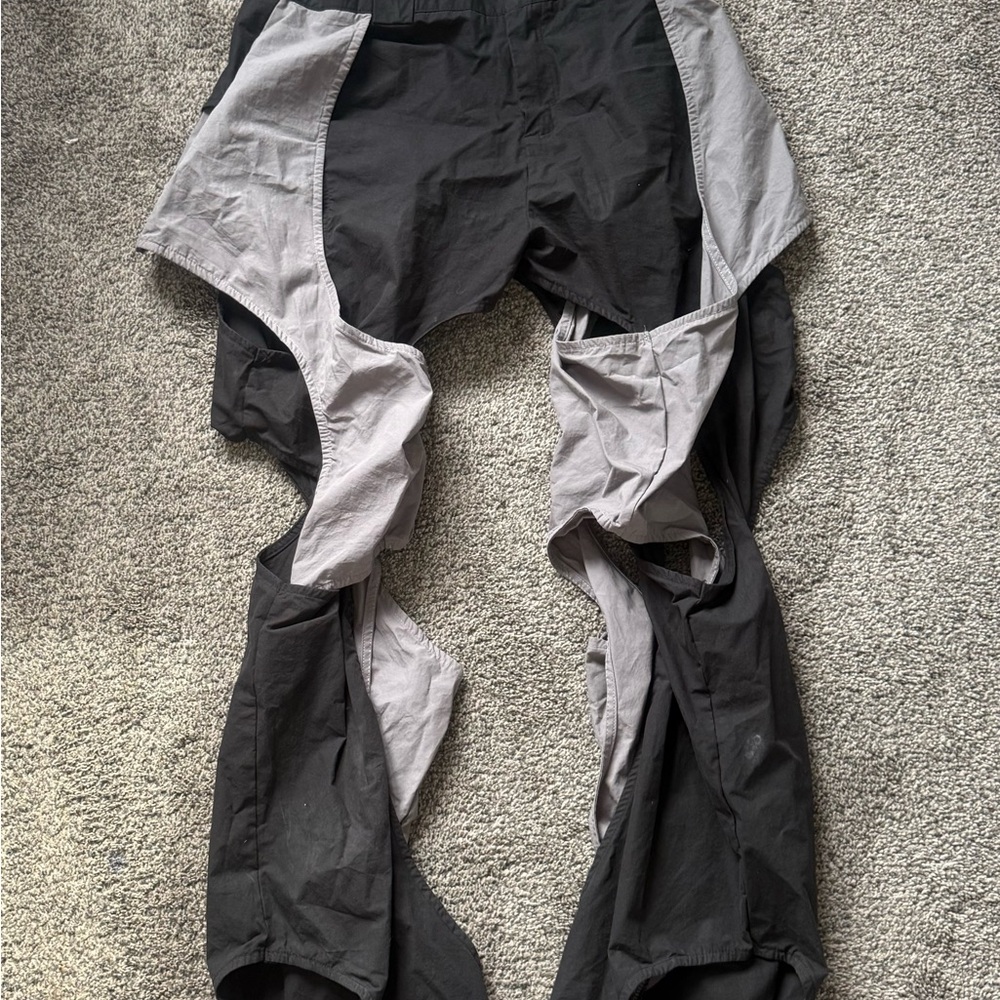 Stylish Black and Gray Cargo Pants for Men